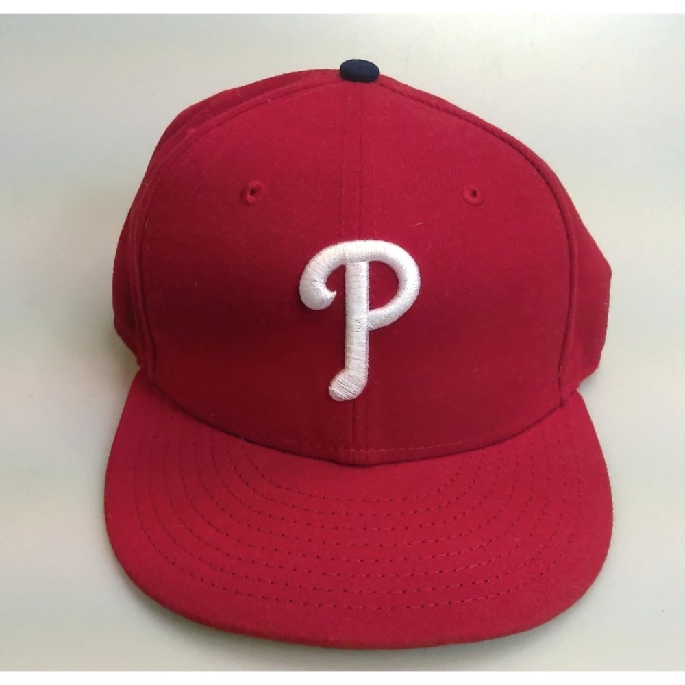 Philadelphia Phillies New Era 59FIFTY Fitted Hat Size 7 Red MLB On Field Cap